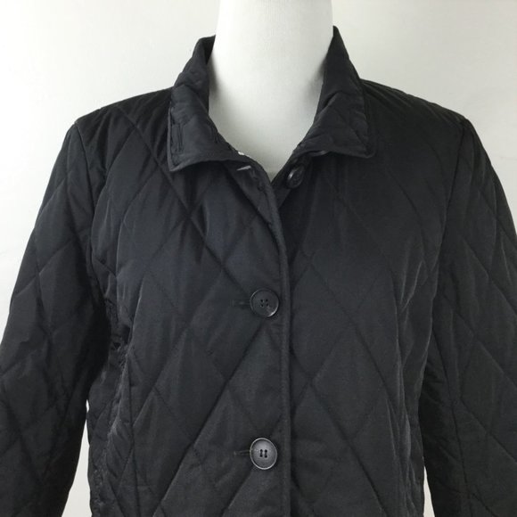 Lafayette 148 New York Black Quilted Jacket 8 - Picture 3 of 9